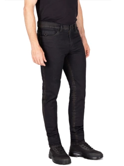 Jeansy motocyklowe Knox Colton Slim Aged Black Rust czarne