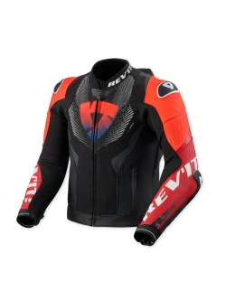 Kurtka motocyklowa skórzana REV’IT! Hyperspeed 3 Pro czarno-czerwona