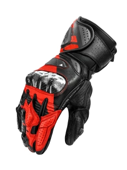 Rękawice motocyklowe Shima RS-3 czerwone fluo