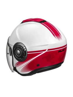 Kask otwarty HJC i40N Vision biało-czerwony