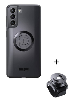 Zestaw: etui na telefon Samsung Galaxy S21 + uchwyt na rzep SPC+ SP Connect