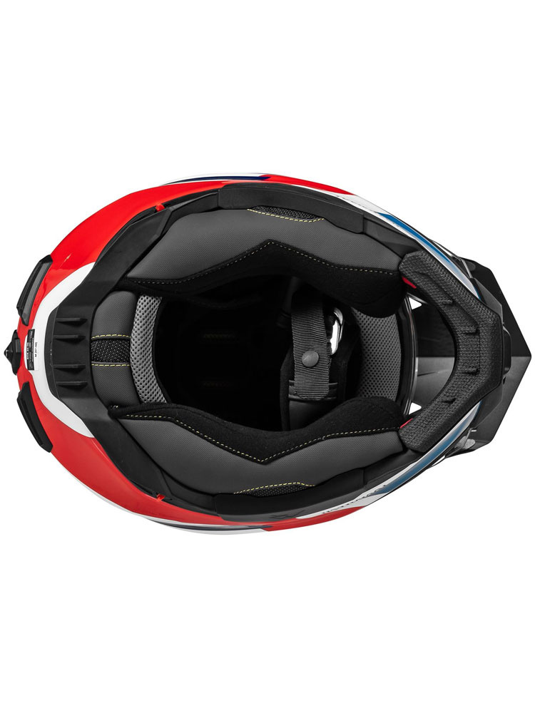 Kask adventure Touratech Aventuro Pro Carbon czarno-niebiesko-czerwony