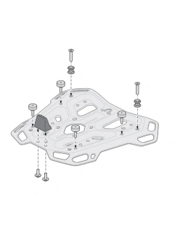 Zestaw: kufer centralny DUSC L + stelaż Adventure-rack SW-Motech Kawasaki KLE 500/ SE (26-) [poj.: 41l]