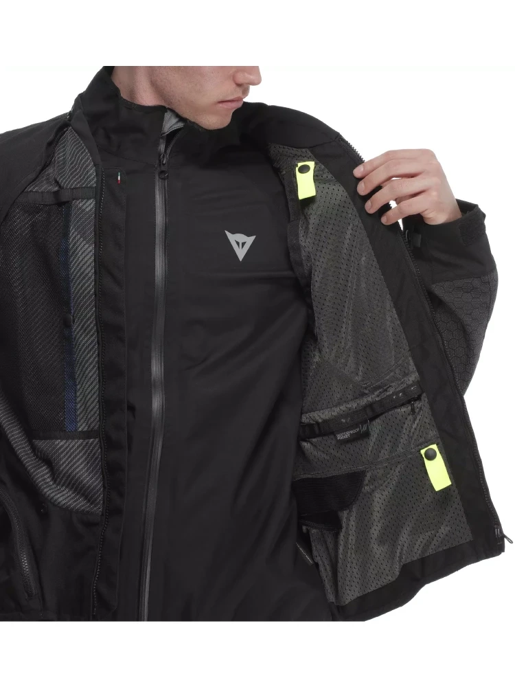 Kurtka motocyklowa tekstylna Dainese Super Adventure Absoluteshell czarno-niebieska