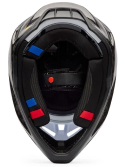 Kask enduro Fox V3 Rs Ghost czarno-biały