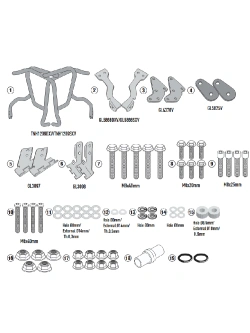 Gmole górne Kappa Honda CRF 1100 L Africa Twin (24-) czarne [montowane do gmoli KN1178]