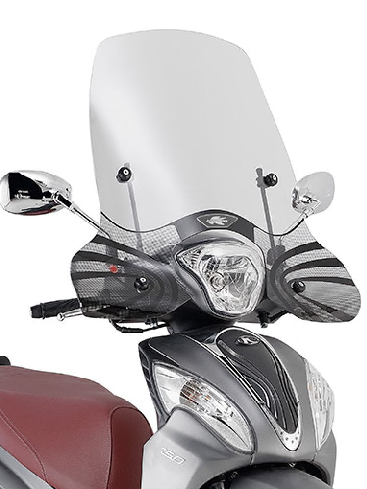 Szyba motocyklowa regulowana Kappa Kymco People One 125/ 150 (13-25) przeźroczysta