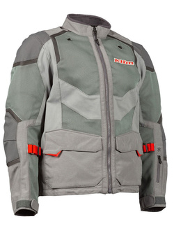 Kurtka motocyklowa tekstylna Klim Baja S4 szaro-czerwona