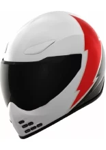Kask integralny Icon Domain Slabtown biało-czerwono-czarny