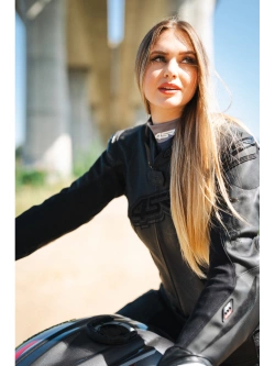 Kombinezon motocyklowy damski dwuczęściowy 4SR RR Black Series AR czarny