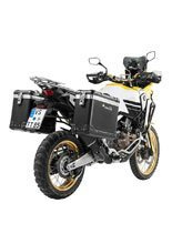 Zestaw: kufry boczne z anodowanego aluminium czarne Zega Pro + stelaże czarne Touratech Honda CRF1000L Africa Twin (18-22) /CRF1000L Adventure Sports (31+38L)