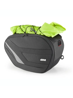 Sakwy motocyklowe GIVI EASY10 z możliwością zmiany pojemności, czarne [pojemność.: 2 x 35l]