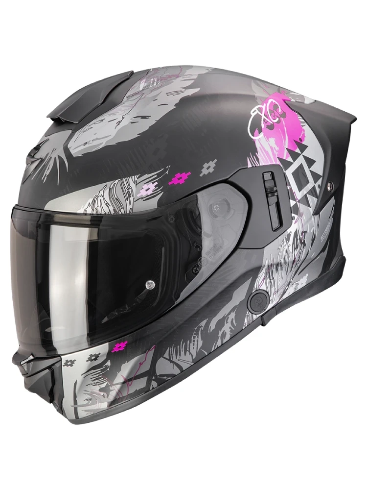 Kask integralny Scorpion EXO-530 AIR Hadji czarno-różowy matowy