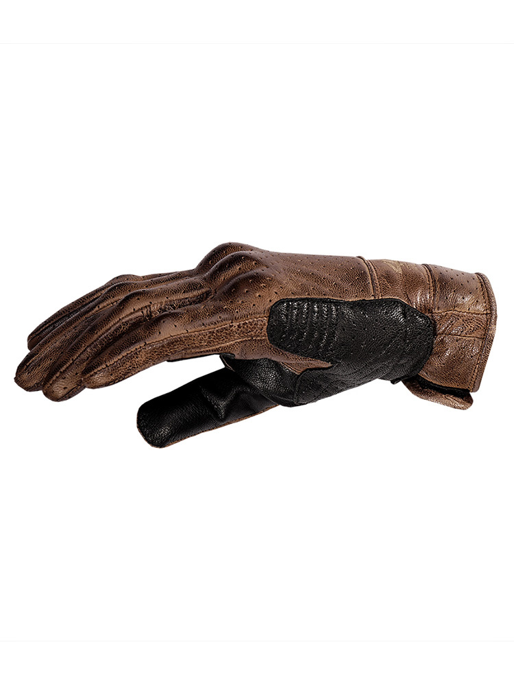 Rękawice motocyklowe skórzane 4SR Monster EVO brązowe