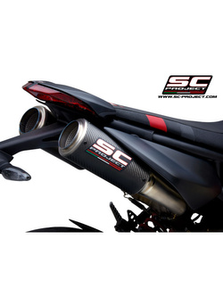 Podwójny tłumik SC-Project CR-T M2 Carbon - Ducati Hypermotard 950 / RVE / SP [19-21]