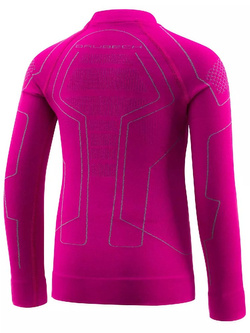Bluza termoaktywna dziecięca Brubeck Thermo Kids różowo-szara