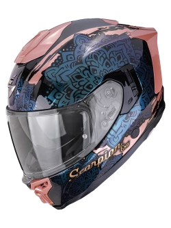 Kask integralny Scorpion EXO-1500 AIR Vortex czarno-różowo-niebieski