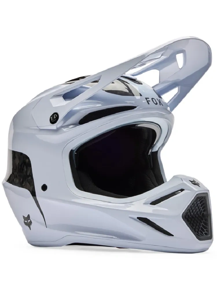 Kask enduro Fox V3 RS Fracture biało-czarny