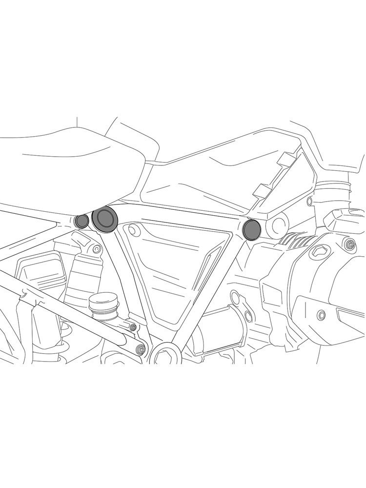 Zaślepki ramy PUIG BMW F750GS / F850GS (18-24)
