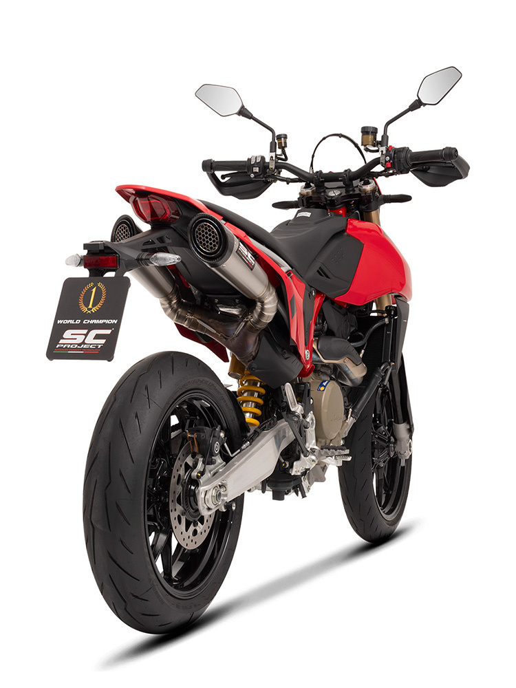 Tłumik motocyklowy podwójny SC-Project S1 Ducati Hypermotard 698 Mono/RVE (24-) tytan