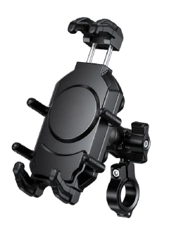 Uchwyt motocyklowy na telefon Biketec antywibracyjny, montowany na kierownicę czarny [Typ: R19] 