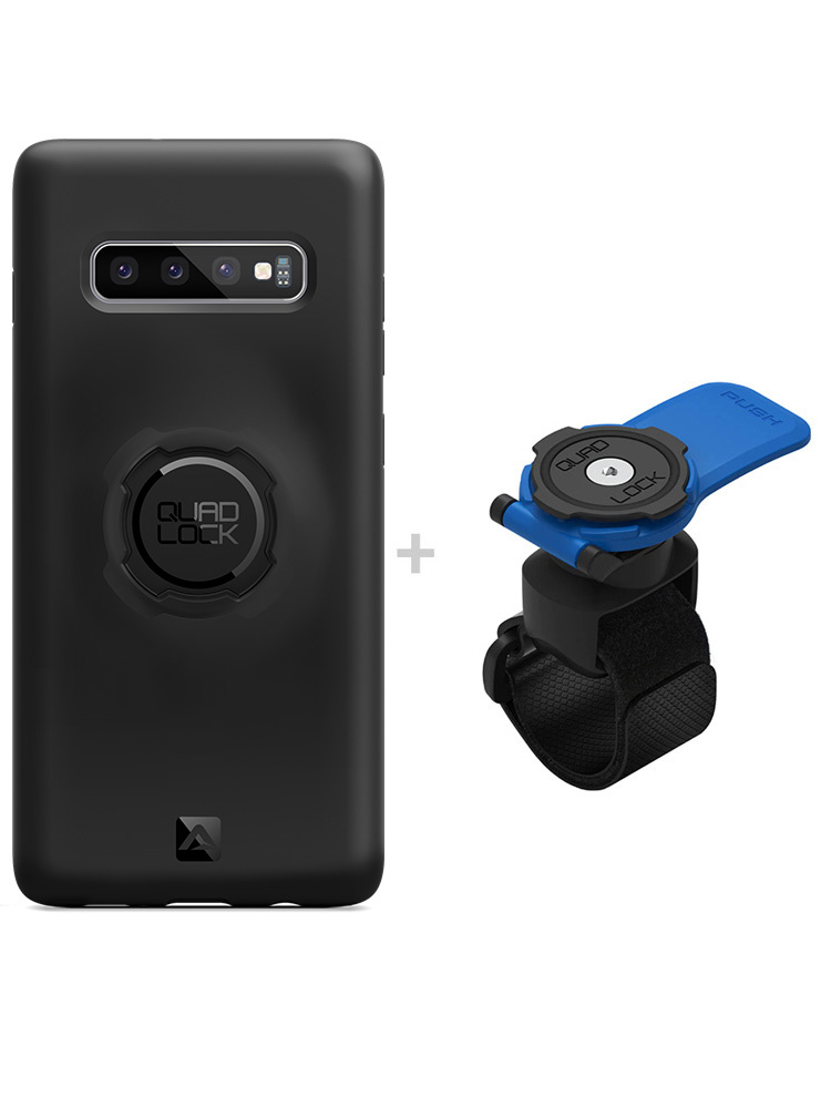 Zestaw: etui na telefon Samsung Galaxy S10+ + uchwyt Quad Lock montowany za pomocą paska z szybkozłączką