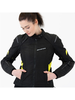 Kurtka motocyklowa damska tekstylna Shima Rush 2.0 czarno-fluo