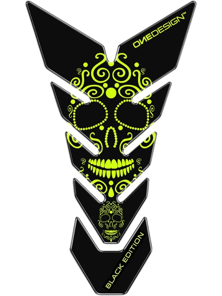 Tankpad Uniwersalny Onedesign Black Edition Yellow Skull