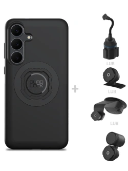 Zestaw do samochodu: etui MAG na telefon Samsung Galaxy S25FE (magnetyczne) oraz mocowanie Quad Lock