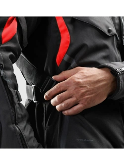 Kurtka motocyklowa tekstylna Rebelhorn Hiker IV czarno-szaro-czerwona