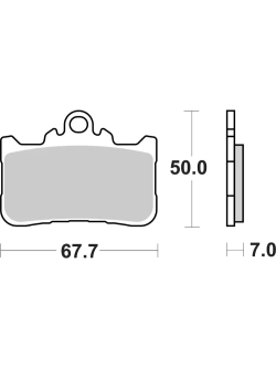 Klocki hamulcowe Brembo SA Kawasaki Z 900 (25-)/ Honda (wybrane modele) [na przód, kpl. na 1 tarczę]
