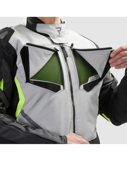 Kurtka motocyklowa tekstylna Rebelhorn Hiker IV czarno-szaro-żółta