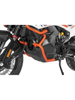 Zestaw: Osłona silnika Rallye Evo czarna + gmole zbiornika paliwa pomarańczowe Touratech KTM 790 Adventure/ R/ 890 Adventure/ R 