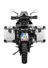 Zestaw: kufry boczne z anodowanego aluminium srebrne Zega Evo X + stelaże srebne Touratech Husqvarna Norden 901 (2 x 45L)