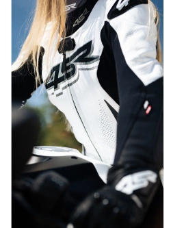 Kombinezon motocyklowy damski dwuczęściowy 4SR RR Power AR czarno-biały