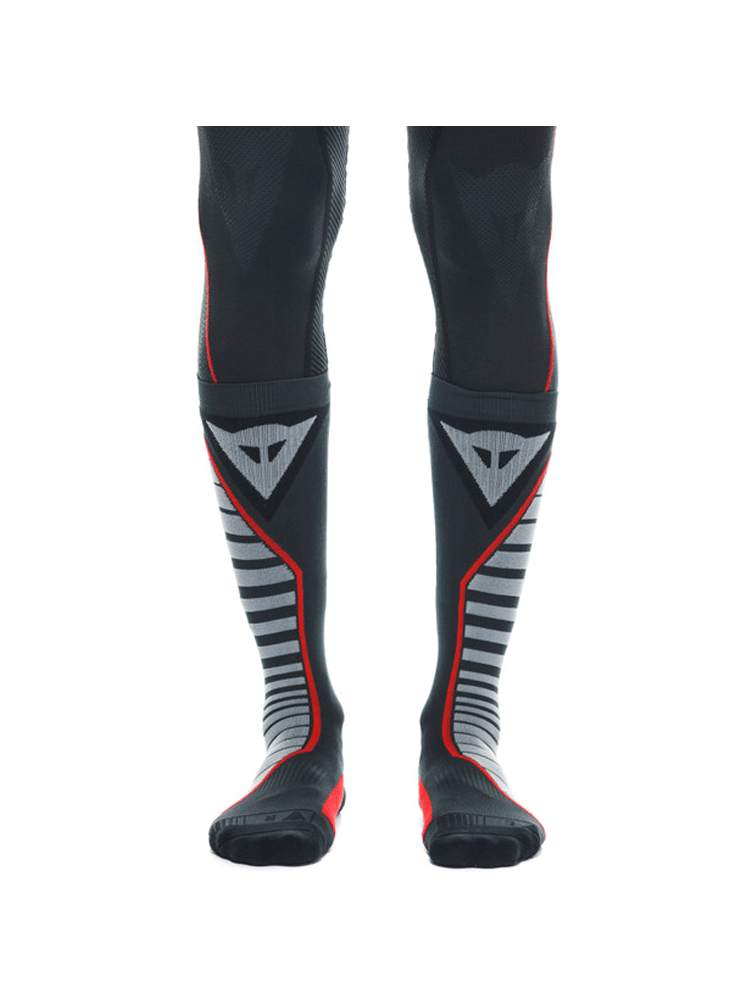 Skarpety motocyklowe długie Dainese Thermo Long czarno-czerwone