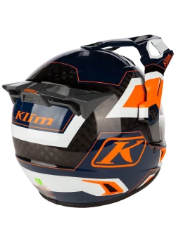Kask adventure Klim Krios Pro Rally niebiesko-pomarańczowo-biały