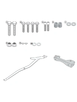 Stelaż pod kufer centralny Monokey, Monolock Kappa Honda CB 650 F (14-18)/ CBR 650 F (14-16) [bez płyty montażowej]