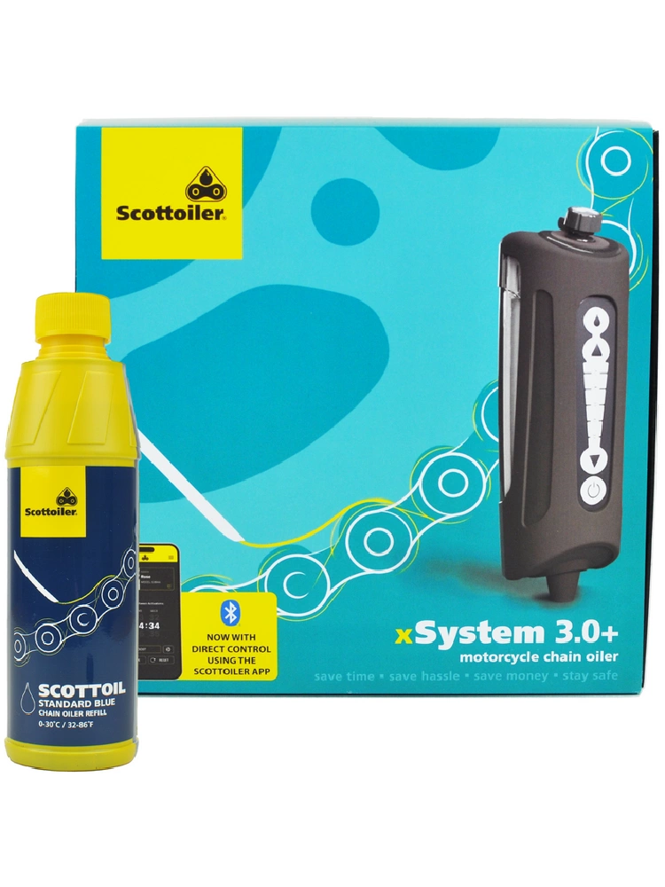 Olejarka automatyczna Scottoiler xSystem 3.0+ Bluetooth z olejem standardowym niebieskim
