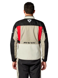 Kurtka motocyklowa tekstylna REV’IT! Convergent H2O brązowo-czerwona