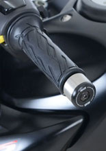 Koncówki kierownicy motocyklowej R&G Racing Suzuki GSX-S125 (17-) srebrno-czarne