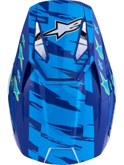 Kask enduro Alpinestars SM3 Falcon biało-niebiesko-czarny połysk