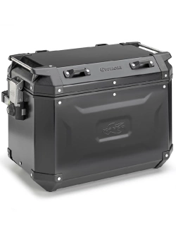 Kufer boczny Kappa K'Voyager 48 aluminiowy, czarny [na lewą stronę; poj.: 48 litrów]