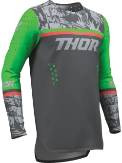 Bluza enduro dziecięca Thor Sportmode Punkd szaro-zielona