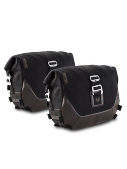 Zestaw sakw bocznych LEGEND GEAR LC1 ze stelażami SLC SW-MOTECH Triumph Thruxton RS (19-25) [pojemność: 2 x 9,8 L] czarno-brązowych