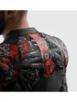 Kurtka motocyklowa skórzana Rebelhorn Vandal 2 Cruze czarno-szaro-czerwona