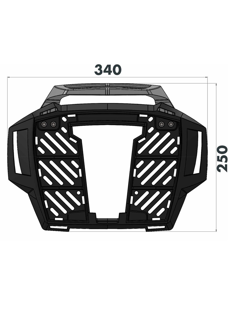 Stelaż centralny AluRack Hepco&Becker do zamontowania na oryginalnym stelażu Piaggio MP3 350 (18-21)