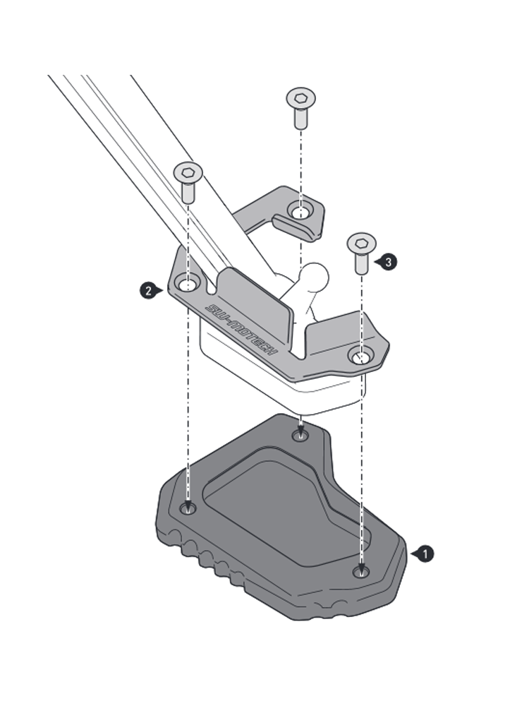 Poszerzenie stopki bocznej SW-MOTECH Triumph Tiger 1200 XCa / XCx/ XR / XRt / XRx (17-)