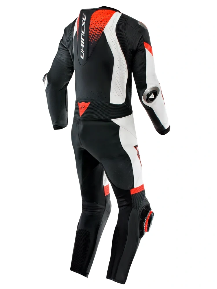 Kombinezon motocyklowy jednoczęściowy Dainese Laguna Seca 6 biało-czarno-czerwony