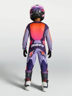 Spodnie cross dziecięce Alpinestars MX Fluid Hunt fioletowo-różowe